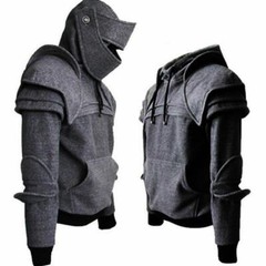 Men’s Hoodie Sweatshirt Pullover Long Sleeves Pocket Casual Tops Punk Knight SZ
