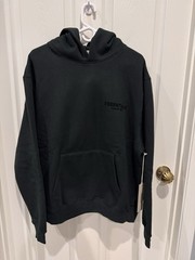 Fear of God Essentials Stretch Limo Black Mens Hoodie size M