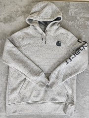 Carhartt Relaxed Fit Fleece Pullover Hoodie w/ Pockets Gray Speckled Men M