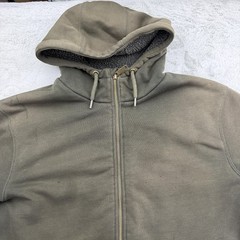 Carhartt Hoodie Mens M Green Full Zip Hooded Fleece Lined Pockets Heavyweight