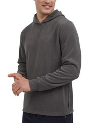 Eddie Bauer Men’s L Lounge Pullover Hoodie Gray Polyester/Spandex Blend N0307