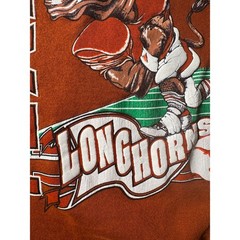 Texas Longhorns Cartoon Bevo Hook Em Vintage 80s Jerzees Made in USA Size XL