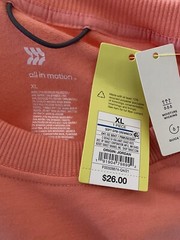 All in Motion Men’s XL Sweatshirt Soft Gym Crewneck NEW Coral Pink