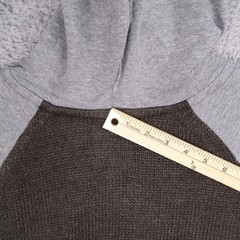 Triple Five Soul Mens Large Henley Knit Hoodie Pullover Sweatshirt Gray