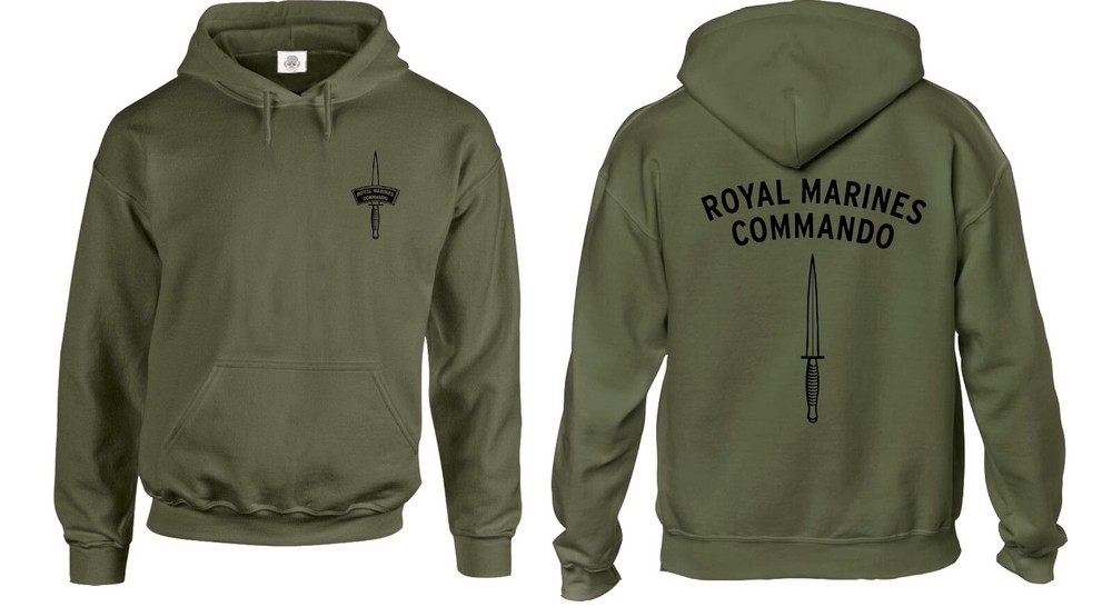 Army Combat Military Royal Marines Commando Marine Sweatshirt Hoodie Hooded