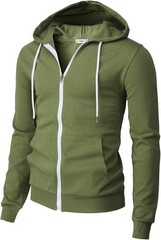 Men’s Zip Up Hoodie Lightweight Long Sleeve Basic Slim Fit Cotton SweatShirt