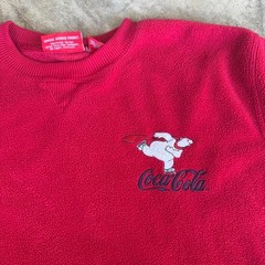Coca-cola Men’s Red and Burgundy Sweatshirt