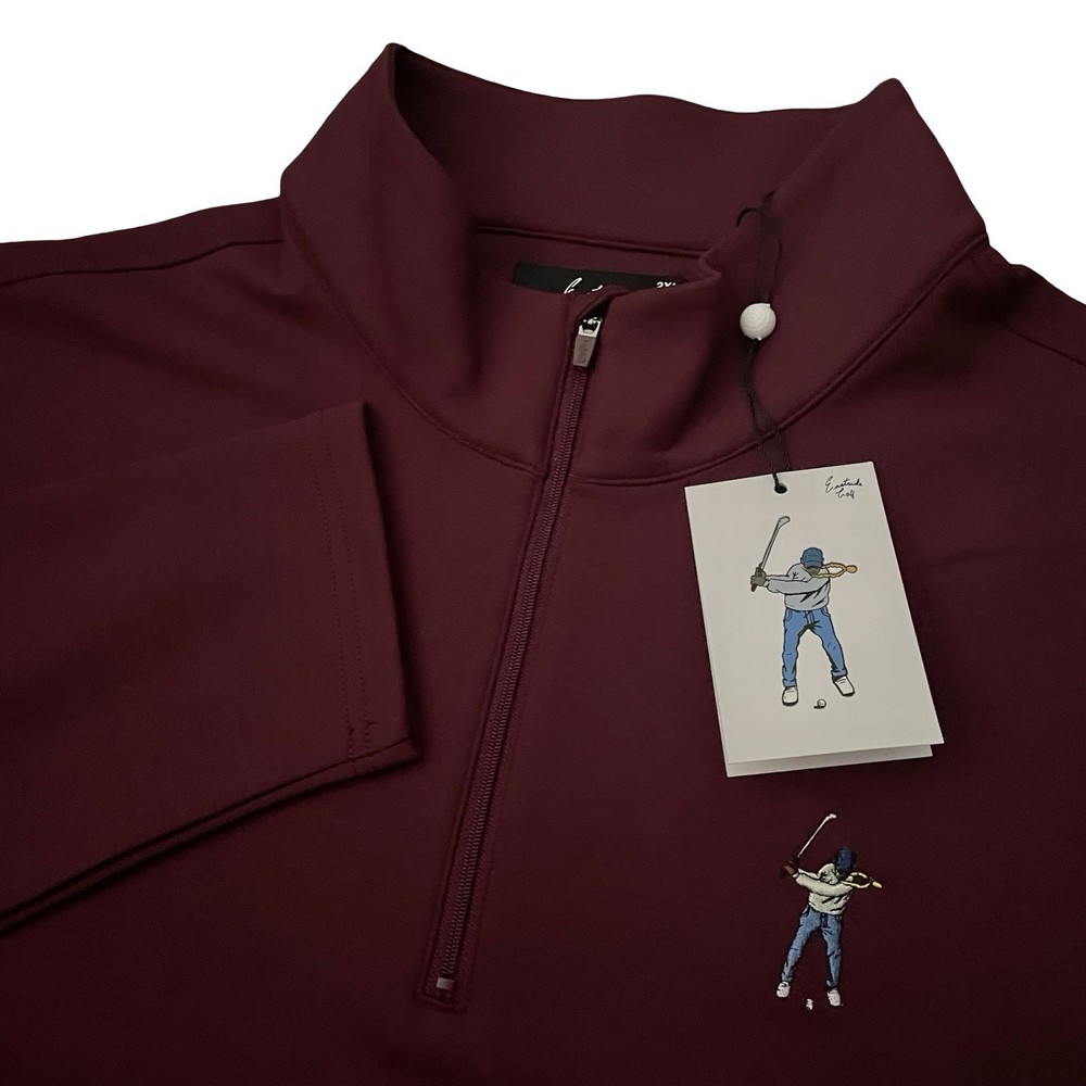 Eastside Golf Men’s Signature Quarter 1/4 Zip Fig Size 2XL Embroidered Pullover