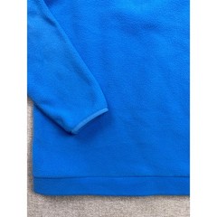 Adidas Mens Blue Quilted Fleece 1/4 Zip Pullover Mock Neck Jacket XL