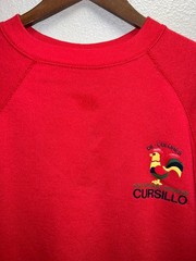 Vintage Cursillo Sweatshirt Tultex Mens Red Graphic Crewneck XL Cotton 90s VTG