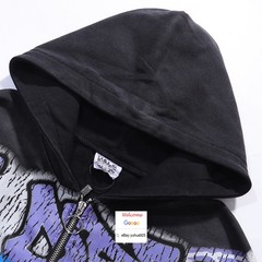 VINTAGE HIP HOP GRAFFITI HOODIE CARDIGAN ZIP VALLEY HIGH STREET SWEATSHIRT COAT