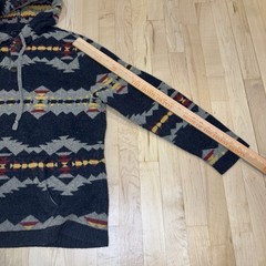 American Eagle Outfitters Mens XL Aztec Southwest Sweater Hoodie 100% Cotton