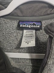 PATAGONIA Microfleece 1/4 Zip Pullover Sweatshirt Light Gray M for fall, Winter
