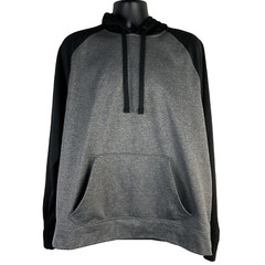 Champion Duo Dry Men’s Hoodie Sweatshirt Gray XXL Fleece Raglan Sleeves Pullover