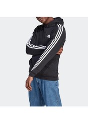 NEW Adidas Mens Hoodie 2XL Essentials Fleece Stripes Black Athletic Sports