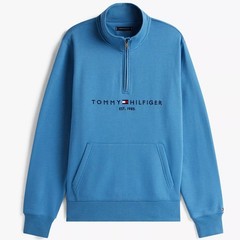 Tommy Hilfiger Men’s Regular Fit Embroidered Tommy Logo Quarter-Zip Sweatshirt