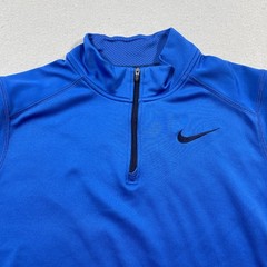 Nike Therma Fit Sweatshirt Men Large 1/4 Zip Training Top Blue Pullover Gym