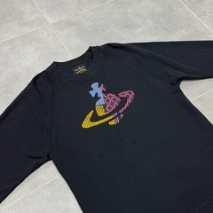 Vivienne Westwood Anglomania Big Logo Men Black Sweatshirt Size M