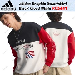 adidas Graphic Swaetshirt Black Cloud White KC5447 Japan Size