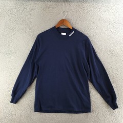 Port And Company Sweatshirt Mens M Blue Cotton Long Sleeve Round Neck Pullover