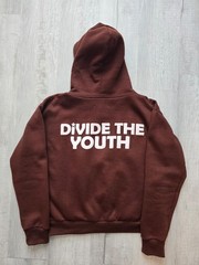 Divide The Youth Brown Zip-Up Hoodie Size small