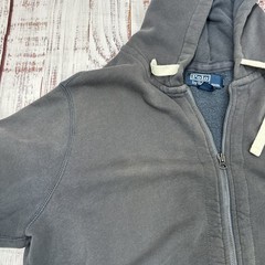 VTG Polo Ralph Lauren Lined Hoodie Mens Sz Large Gray Full Zip Logo Classic