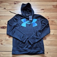 Under Armour Coldgear Hoodie Mens Small Black Sweatshirt Lined Outdoor School