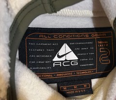 Nike ACG Ninja Fleece Balaclava Hoodie White Vintage USA Sherpa Jacket