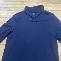 Old Navy Blue Preppy Sweater Men XL Textured Fall Winter Shawl Classic Capsule