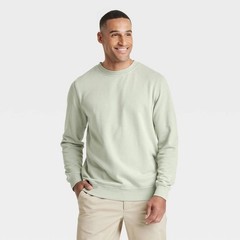 Goodfellow & Co Mens Large French Terry Crewneck Pullover Sweatshirt Sage Green