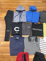 Mens Athletic Lot of 14 Sz XL Under Armour Nike Hoodies Polos Shorts Gym Casual