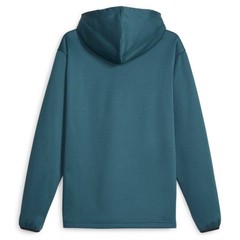 PUMA Fit Taped Pwrfleece Pullover Hoodie Mens Blue Casual Outerwear 52382443