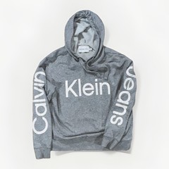 Calvin Klein Men’s Long Sleeve Pullover Hoodie XL Gray Designer City Sports