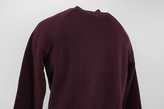 New Topman Mens XXS / S / L Burgundy Knit Cotton Blend Classic Raglan Sweatshirt
