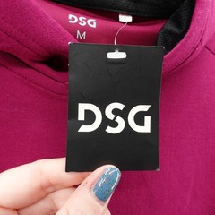 DSG Mens Sport Fleece Hoodie Sweatshirt Raspberry Pink Medium NEW