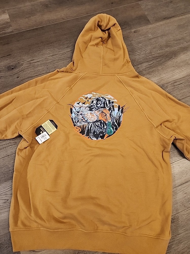 Burlebo Hoodie Mens XL Duck and Dog Graphic Pullover Outdoors Hunter NEW XL