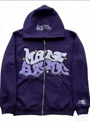 Y2K Graffiti Zip Hoodie Oversized Streetwear 3D Print Harajuku Jacket Multicolor