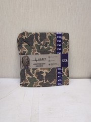 Habit Men’s Lightweight Hoodie Size XXL Woodland Vintage Camo A13