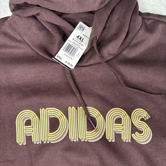 ADIDAS Men’s Brown Long Sleeve Fleece Active Hoodie Evo Lin HD KD4728- 4XL