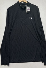 Under Armour Mens Size 2XL Fitted Black Seamless Half Zip Pullover NEW Tags