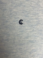 Criquet Collared Sweatshirt Men’s Large Heather Ice Blue Cotton Stretch Fleece