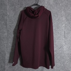Russell Athletic Mens L Burgundy Ribbed-Texture Training Fit Hoodie Jacket Sport