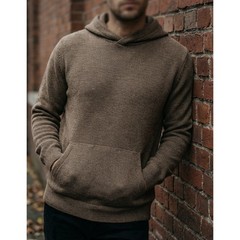 Goodfellow & Co Men’s Brown Cozy Knit Pullover Hoodie L New With Tags