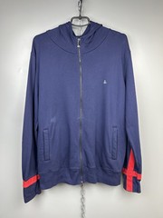 vivienne westwood hoodie zip up mens cotton size XL navy red