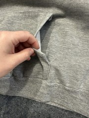 Vintage 80s Sportswear Hoodie Gray Tri Blend Rayon Sweatshirt Made in USA L