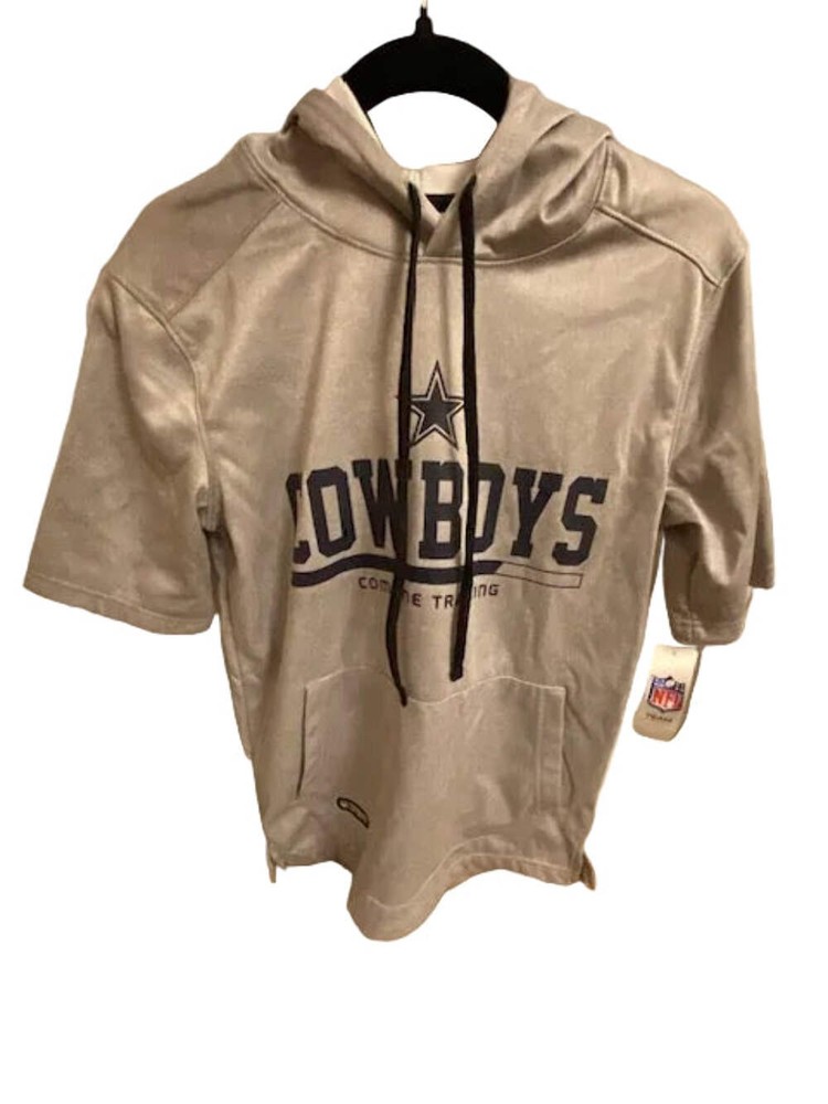 NFL Dallas Cowboys Combine Training Men’s Short Sleeve Hoodie in Grey (S, M, L X