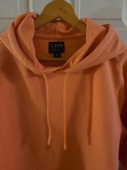CUTS Brand Mens/Womens Size. M Split Hem Pullover Sweatshirt Hoodie, Coral