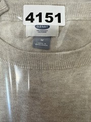 Old Navy Crew Neck Sweatshirt Size Medium White Pullover Jumper Lightweight
