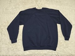 Vintage Tultex Maximum Sweats Sweatshirt XL Crewneck Blank Blue 90s Made USA