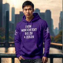Personalised Custom Text Hoodie – Hooded Sweatshirt Unisex Mens Womens, Gesc